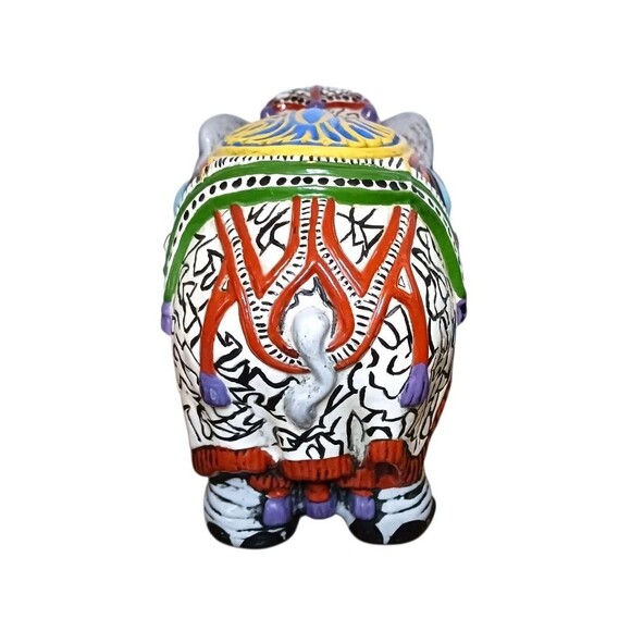 Vintage Arnels Ceramic Indian Circus Elephant Figurine Statue Hand Painted EUC - Picture 3 of 5